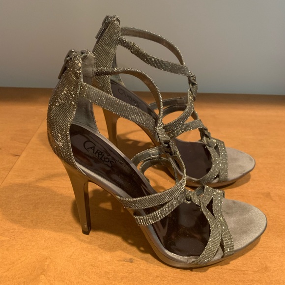 Carlos Santana Shoes - Carlos by Carlos Santana Charcoal Sparkly Heels